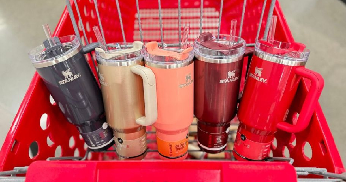 e.l.f. tumblers in a target shopping cart