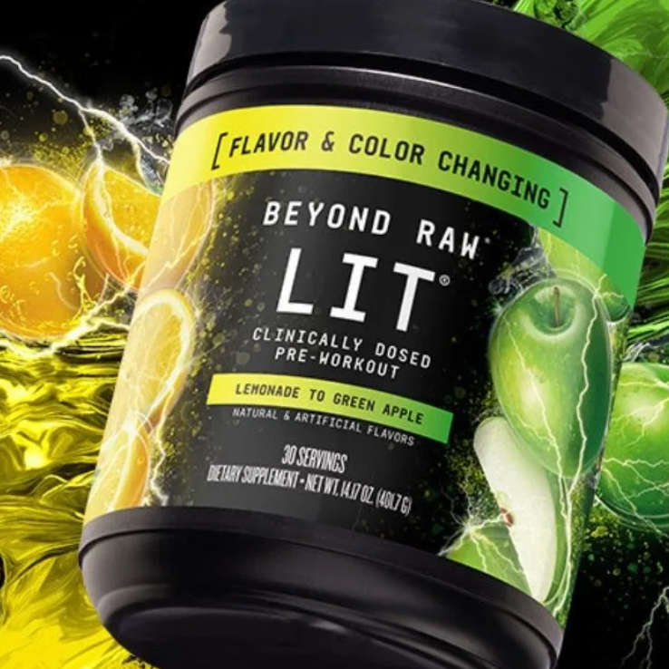 Beyond Raw LIT Pre-Workout bottle