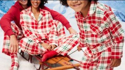 people wearing holiday pajamas
