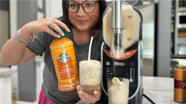 woman with ice cream machine