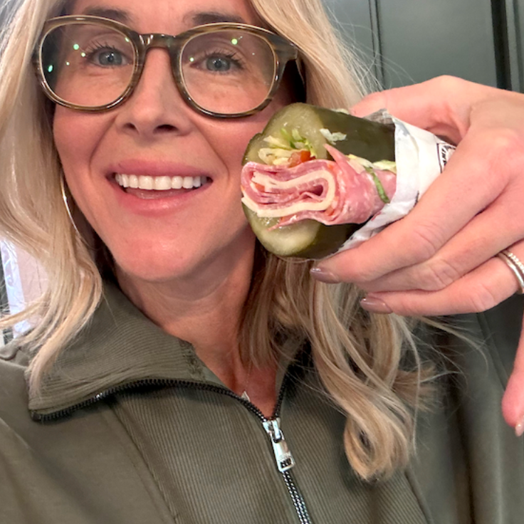 woman at thrift store