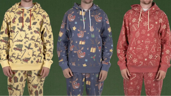 Men’s Holiday Fleece Jogger Sets Only $27.98