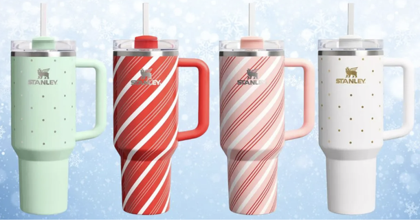 New Holiday Stanley Tumblers Available - Four Festive Styles!