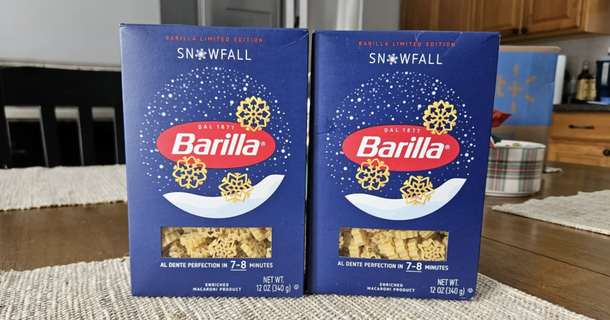  Snowflake-Shaped Barilla Pasta Available Now But May Sell Out!