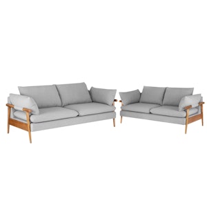 Astrid 3 Seater Sofa with Astrid 2 Seater Sofa - Slate