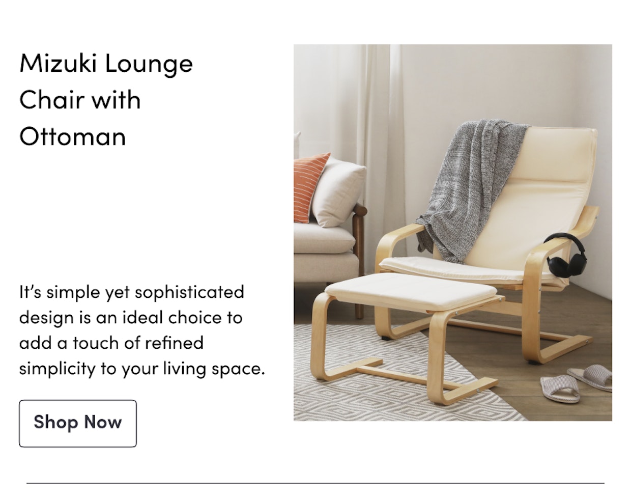 Mizuki Lounge Chair with Ottoman