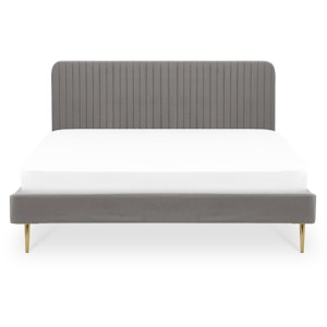 Leia King Bed - Seal Grey (Velvet)