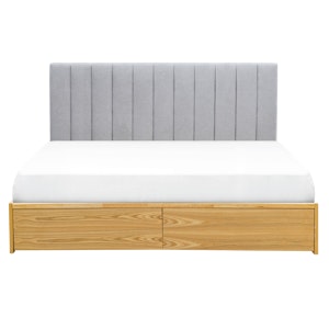 Zephyr 4 Drawer King Bed - Oak, Platinum Grey