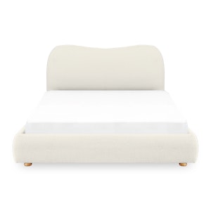 Arianna Queen Bed - Ivory Boucle