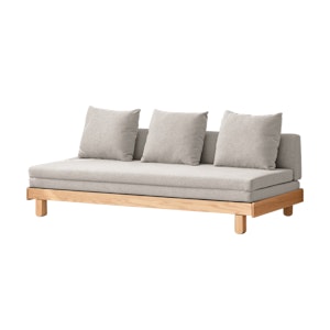 Reese 3 Seater Sofa Bed - Oak, Off White