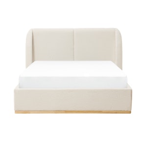 Nova Queen Storage Bed - Beige Boucle