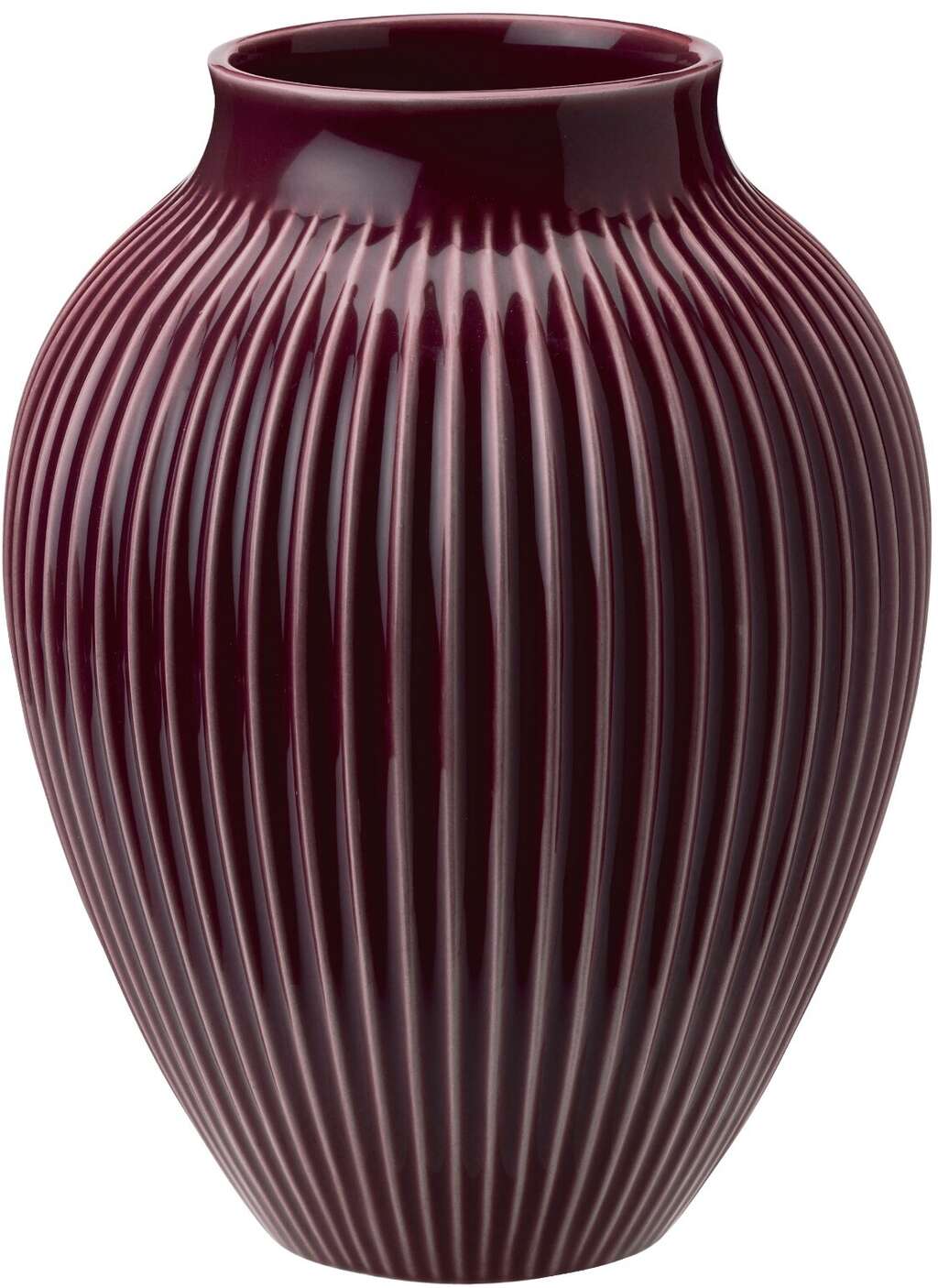 Image of Knabstrup Vase H20 cm, Ripple Berry