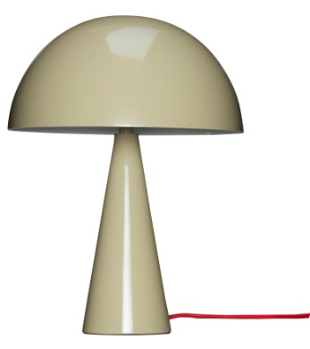 Image of Hübsch Mush Bordlampe H33 cm, Sand/Rød