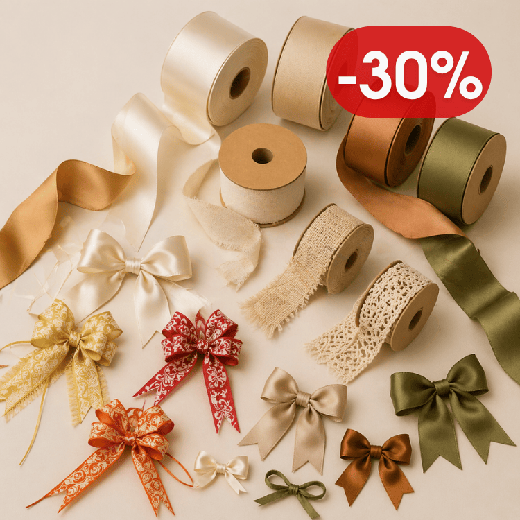 Атласні стрічки, подарункові банти до -30%