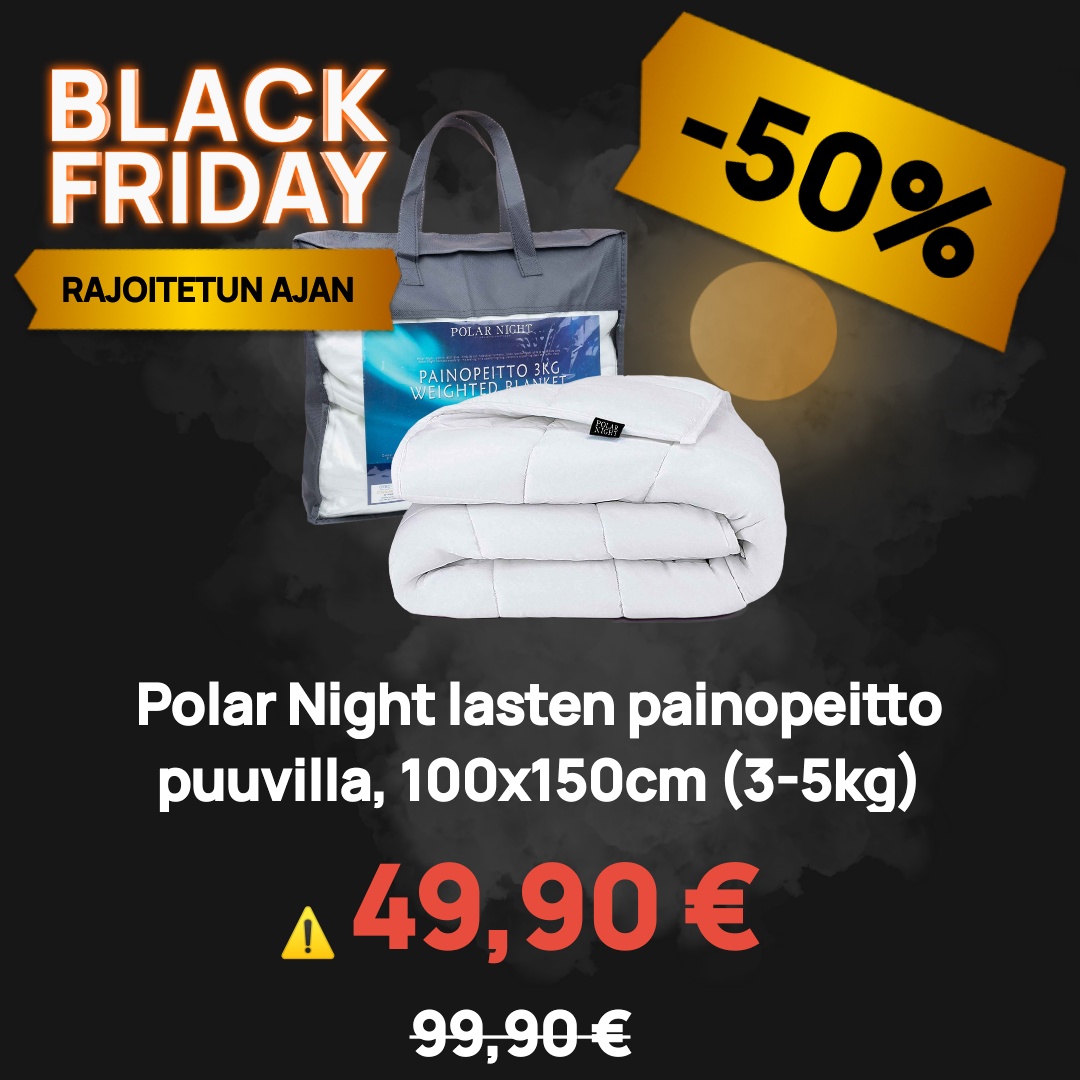 Image of Polar Night lasten painopeitto puuvilla, 100x150cm (3-5kg)