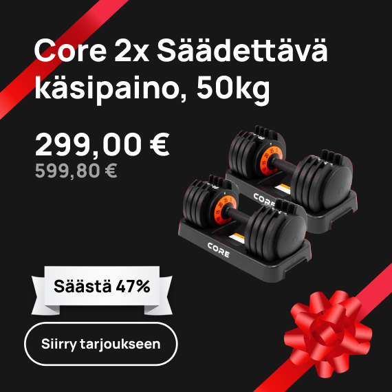 Core 2x Säädettävä käsipaino, 50kg