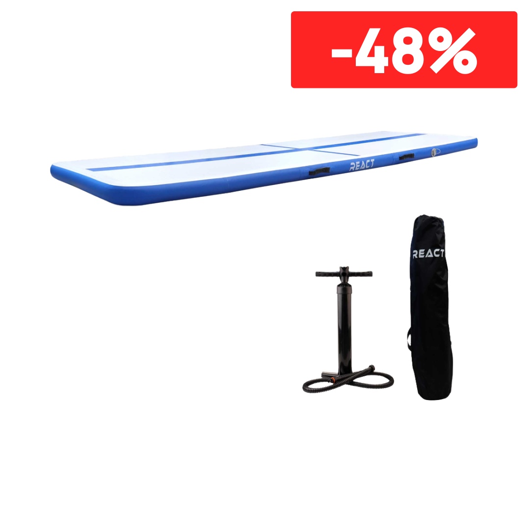 React AirTrack käsipumpulla