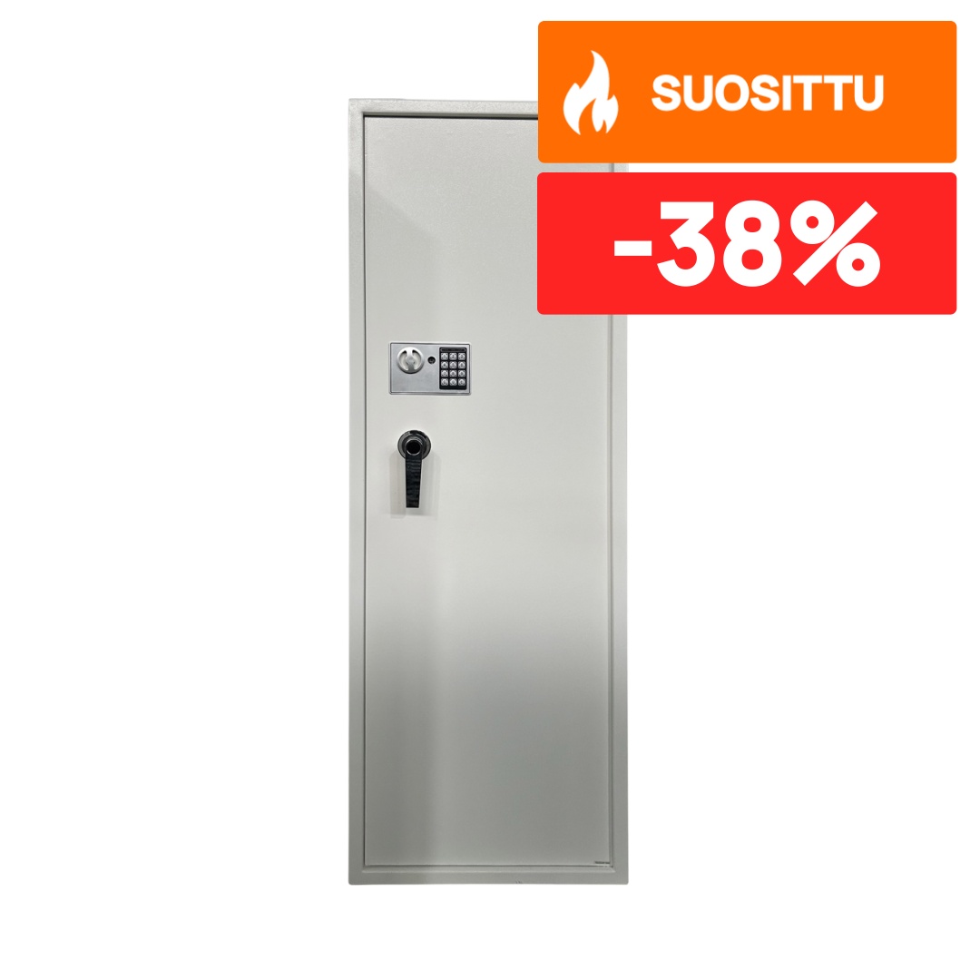 Trekker asekaappi 10 Asetta AS1000 V2, Digitaalilukolla, Valkoinen