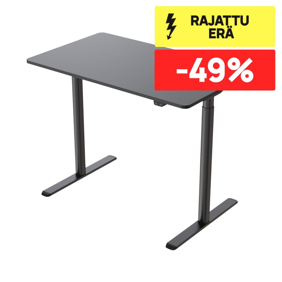 Lykke Sähköpöytä Nordic 120x60cm, musta