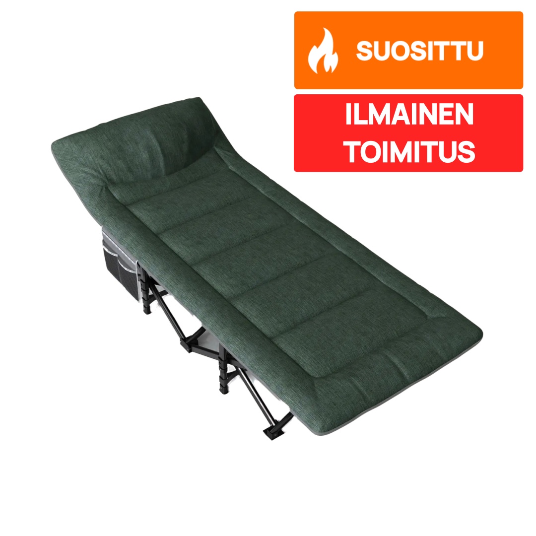 Image of Nordcore Retkisänky Premium, Vihreä- 190x68x40cm - max 200kg