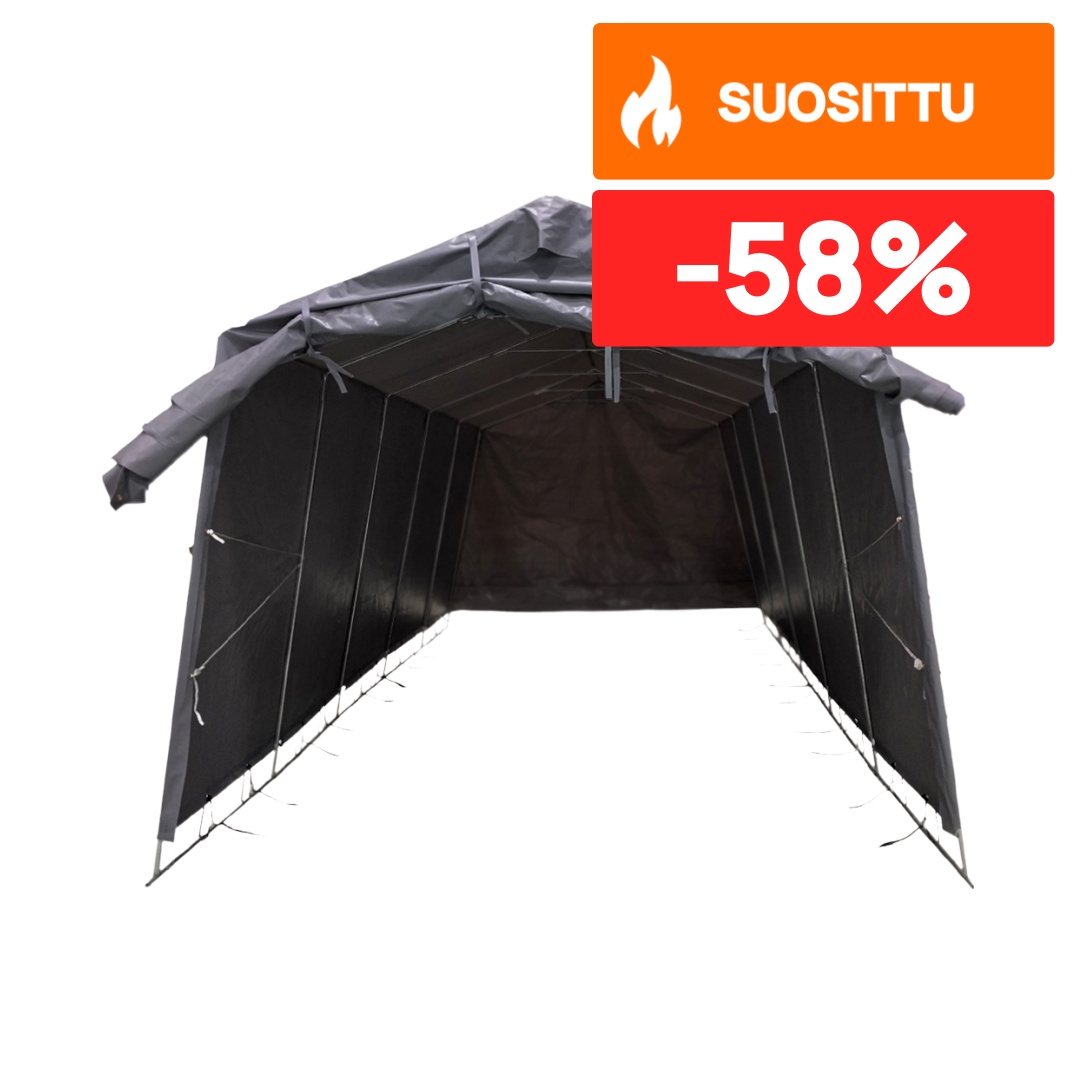 Fornorth pressutalli 2,7x5,1m, tummanharmaa