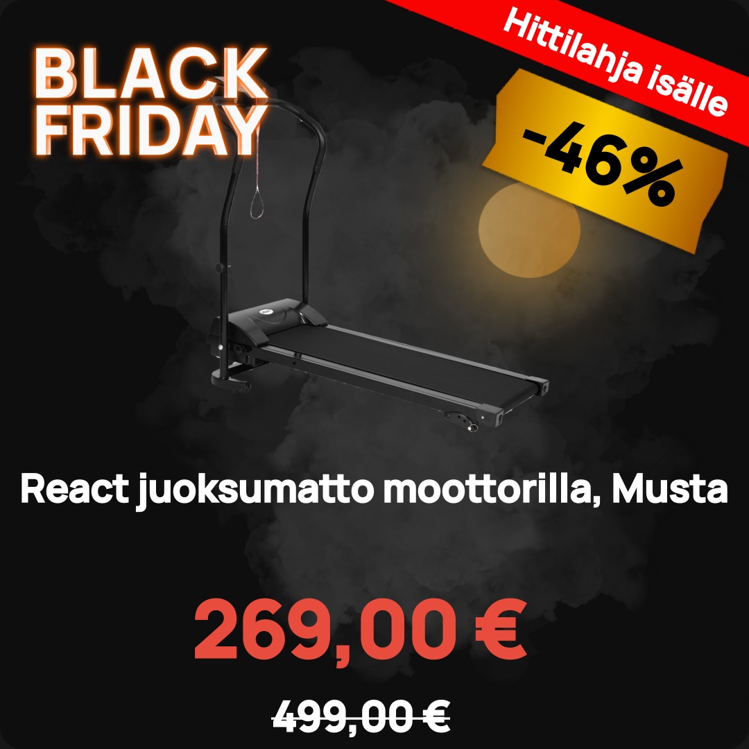 Image of React juoksumatto moottorilla, Musta