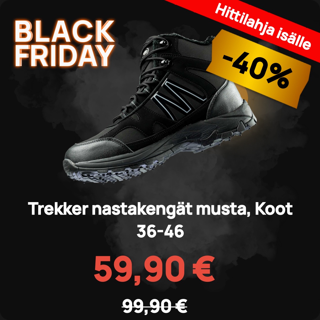 Image of Trekker nastakengät musta, Koot 36-46