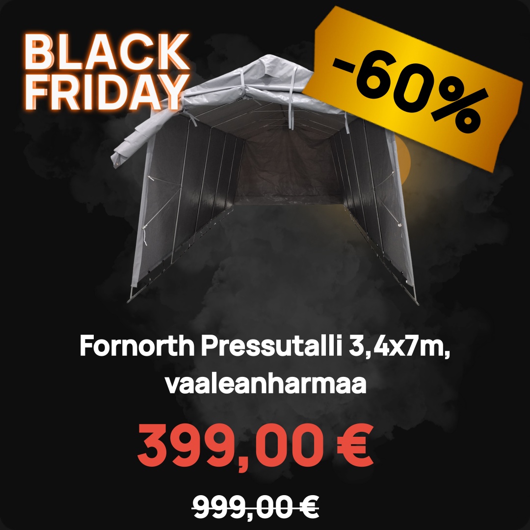 Image of Fornorth Pressutalli 3,4x7m, vaaleanharmaa