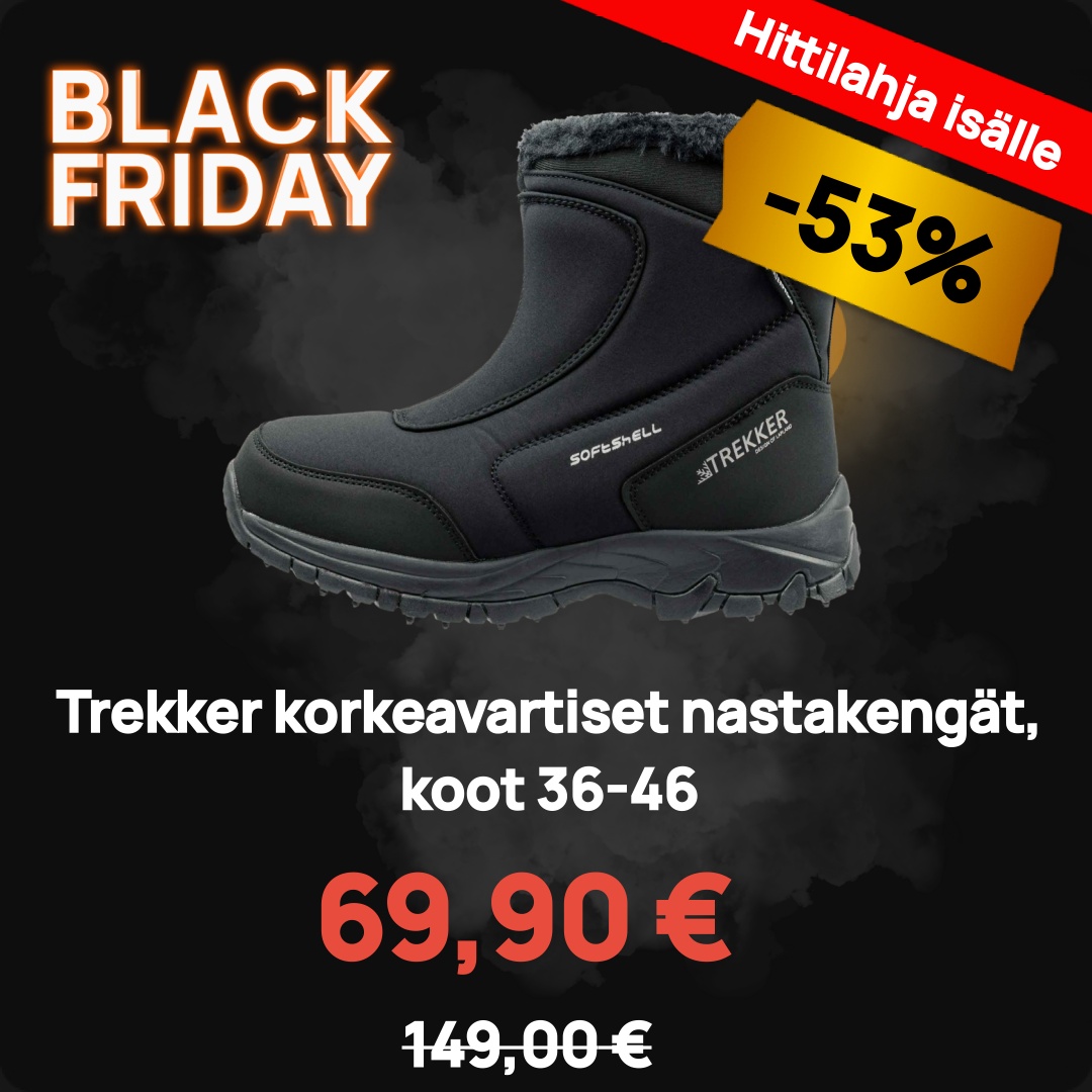 Image of Trekker korkeavartiset nastakengät, koot 36-46