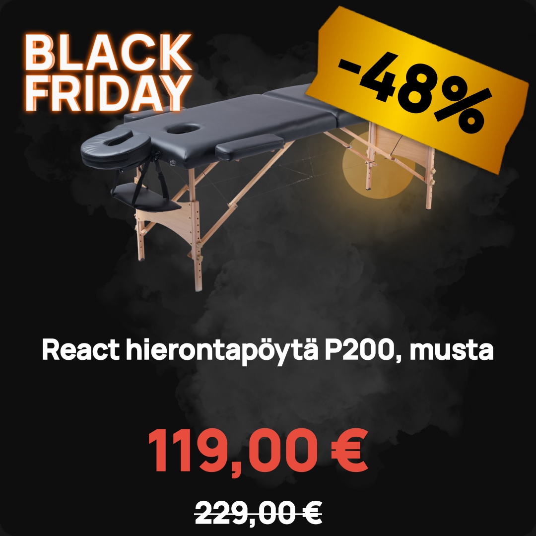 Image of React hierontapöytä P200, musta