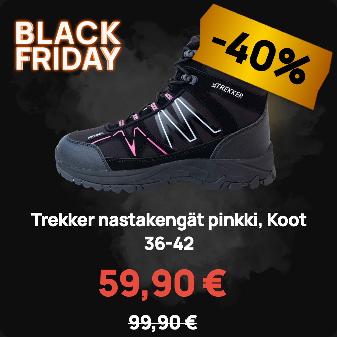 Image of Trekker nastakengät pinkki, Koot 36-42