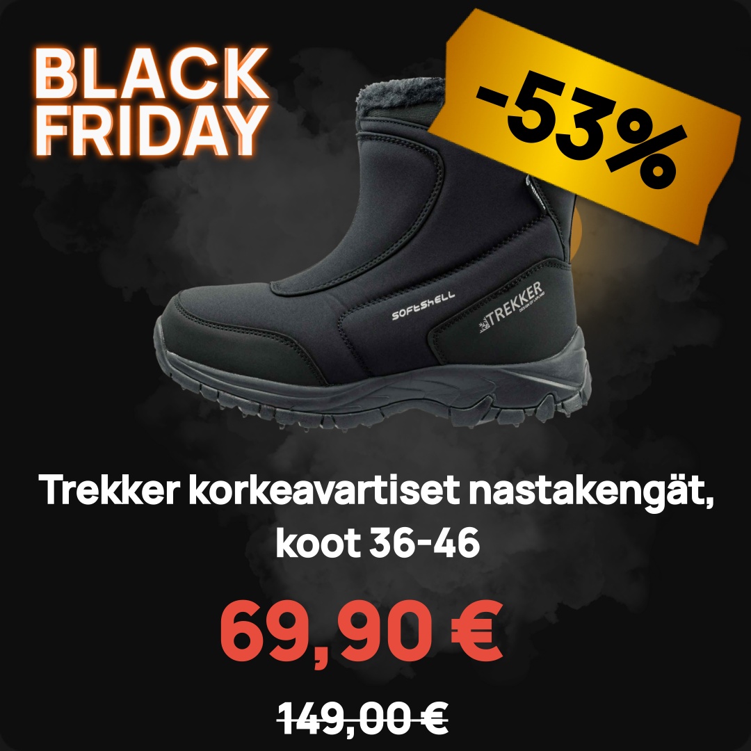 Image of Trekker korkeavartiset nastakengät, koot 36-46