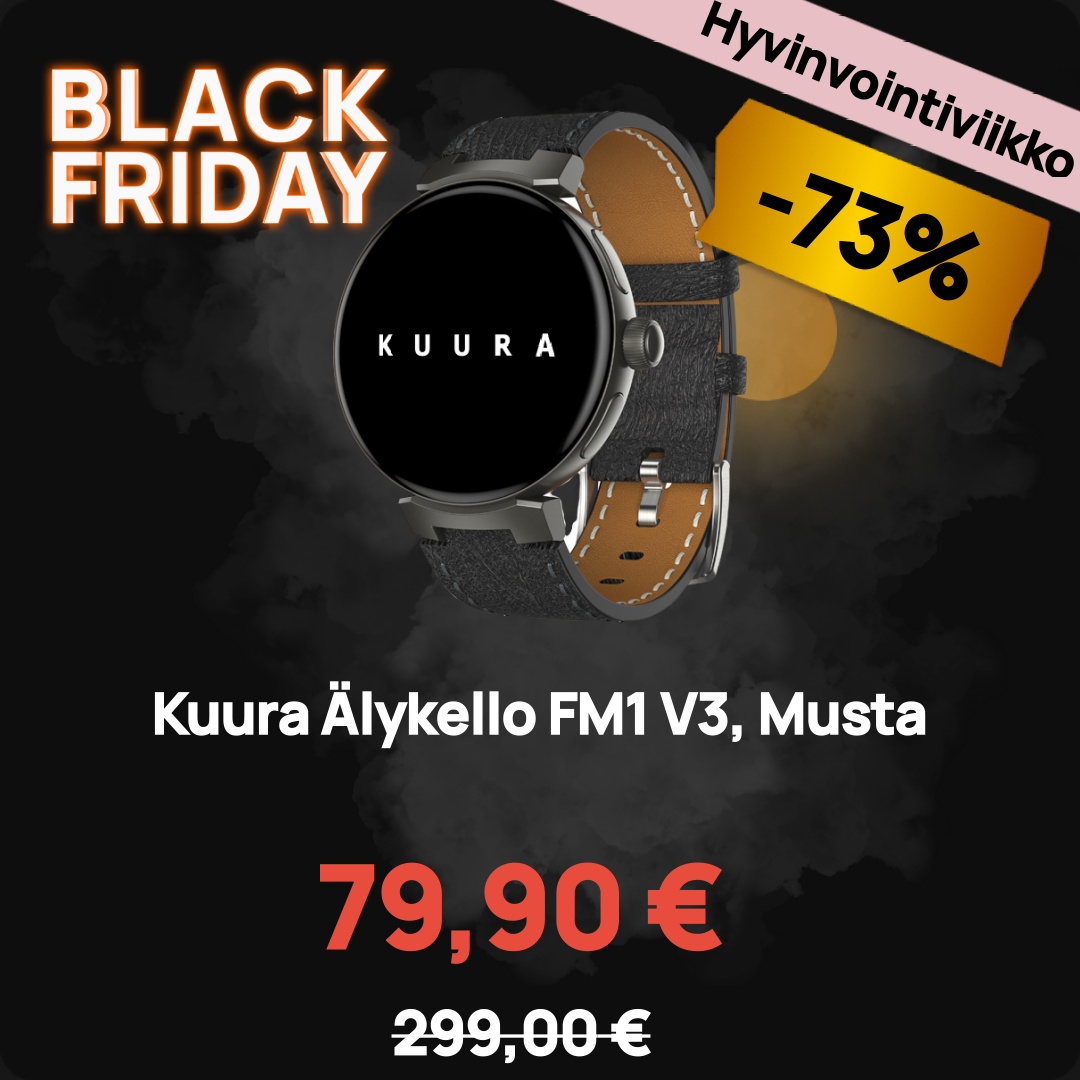 Image of Kuura Älykello FM1 V3, Musta