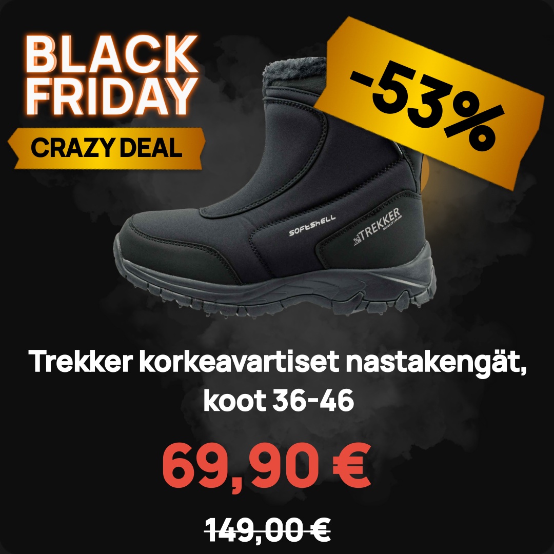 Image of Trekker korkeavartiset nastakengät, koot 36-46