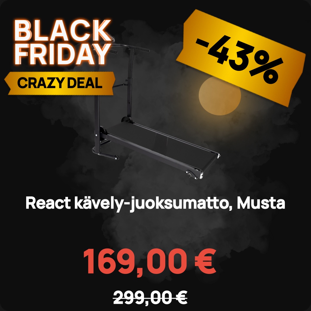 Image of React kävely-juoksumatto, Musta