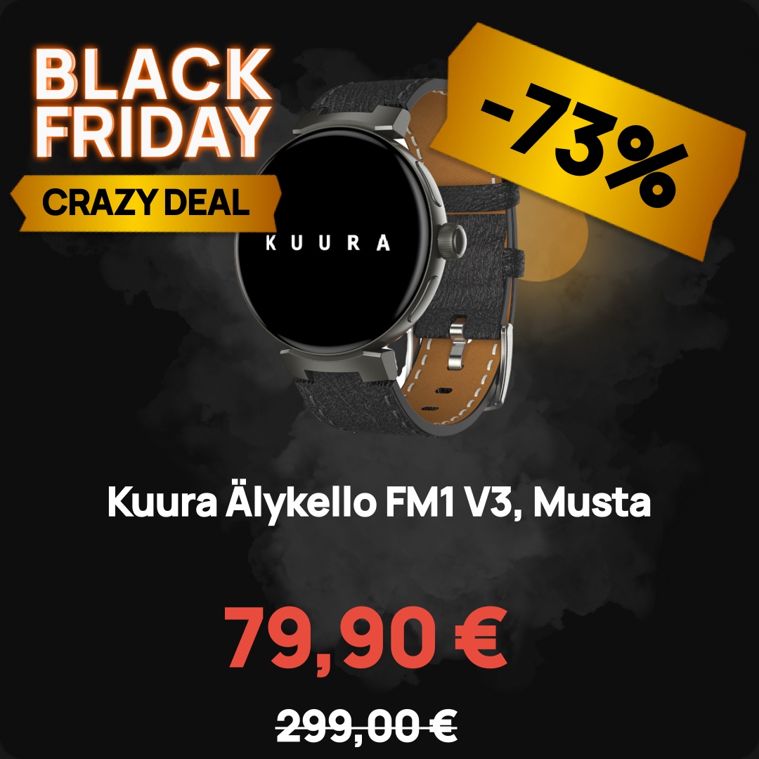 Image of Kuura Älykello FM1 V3, Musta