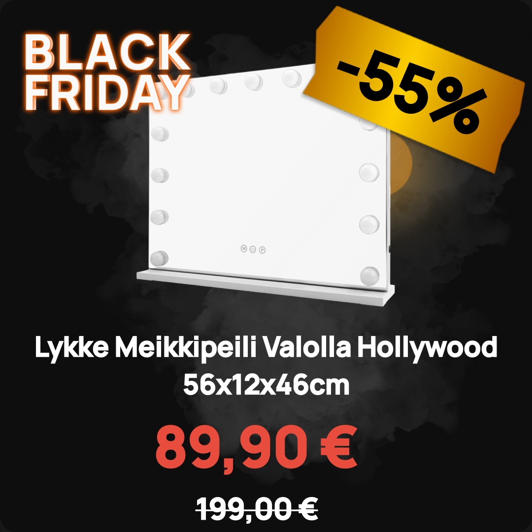 Image of Lykke Meikkipeili Valolla Hollywood 56x12x46cm