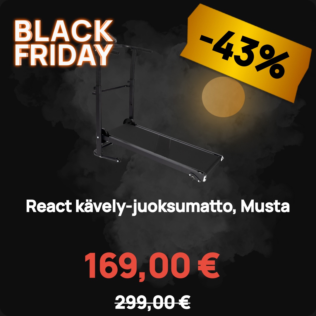 Image of React kävely-juoksumatto, Musta