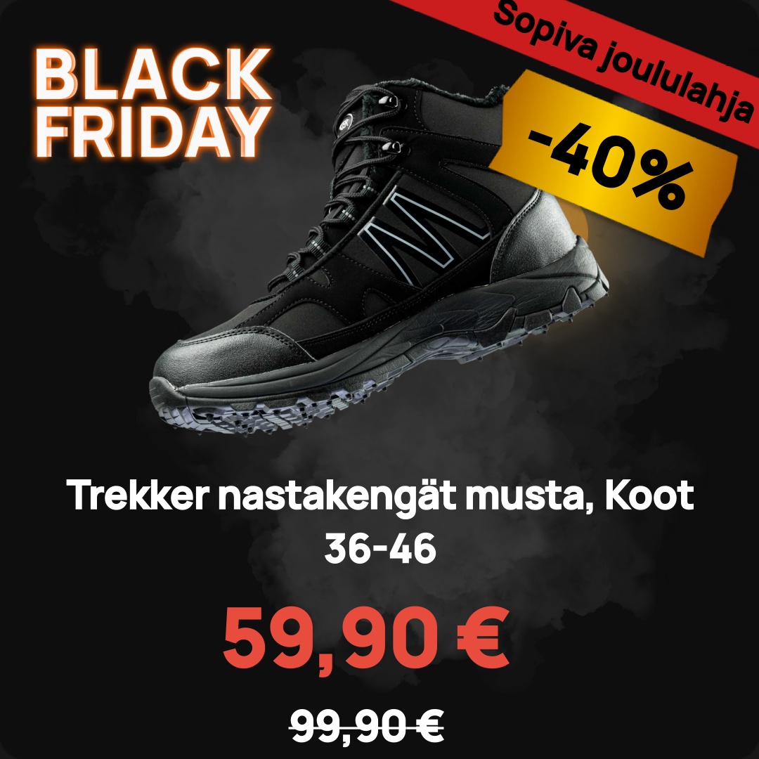 Image of Trekker nastakengät musta, Koot 36-46