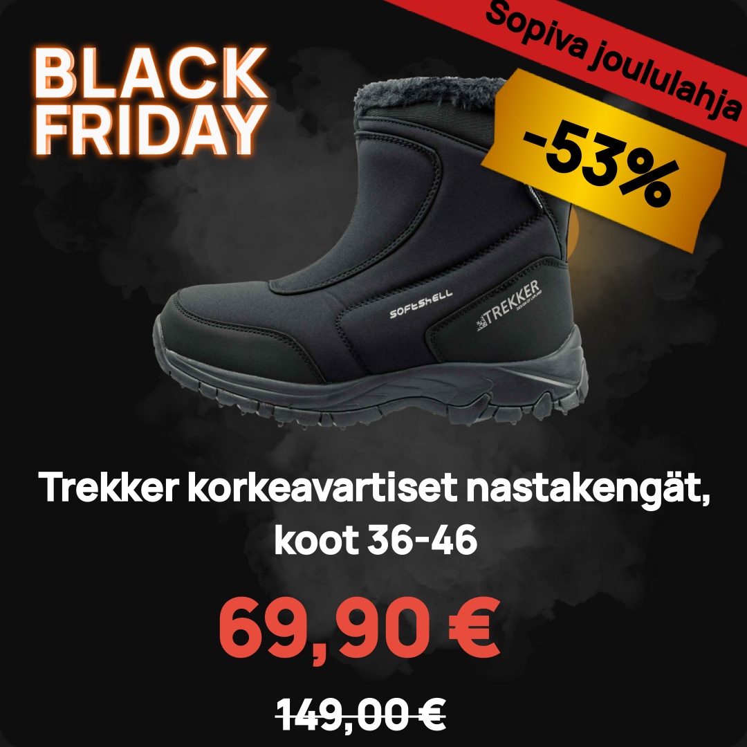Image of Trekker korkeavartiset nastakengät, koot 36-46