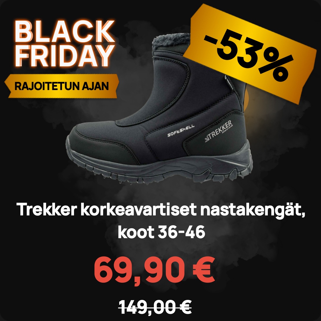 Image of Trekker korkeavartiset nastakengät, koot 36-46