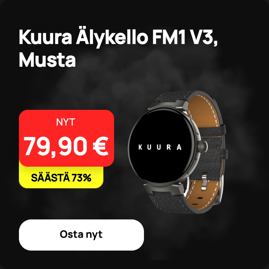 Kuura Älykello FM1 v3, Musta