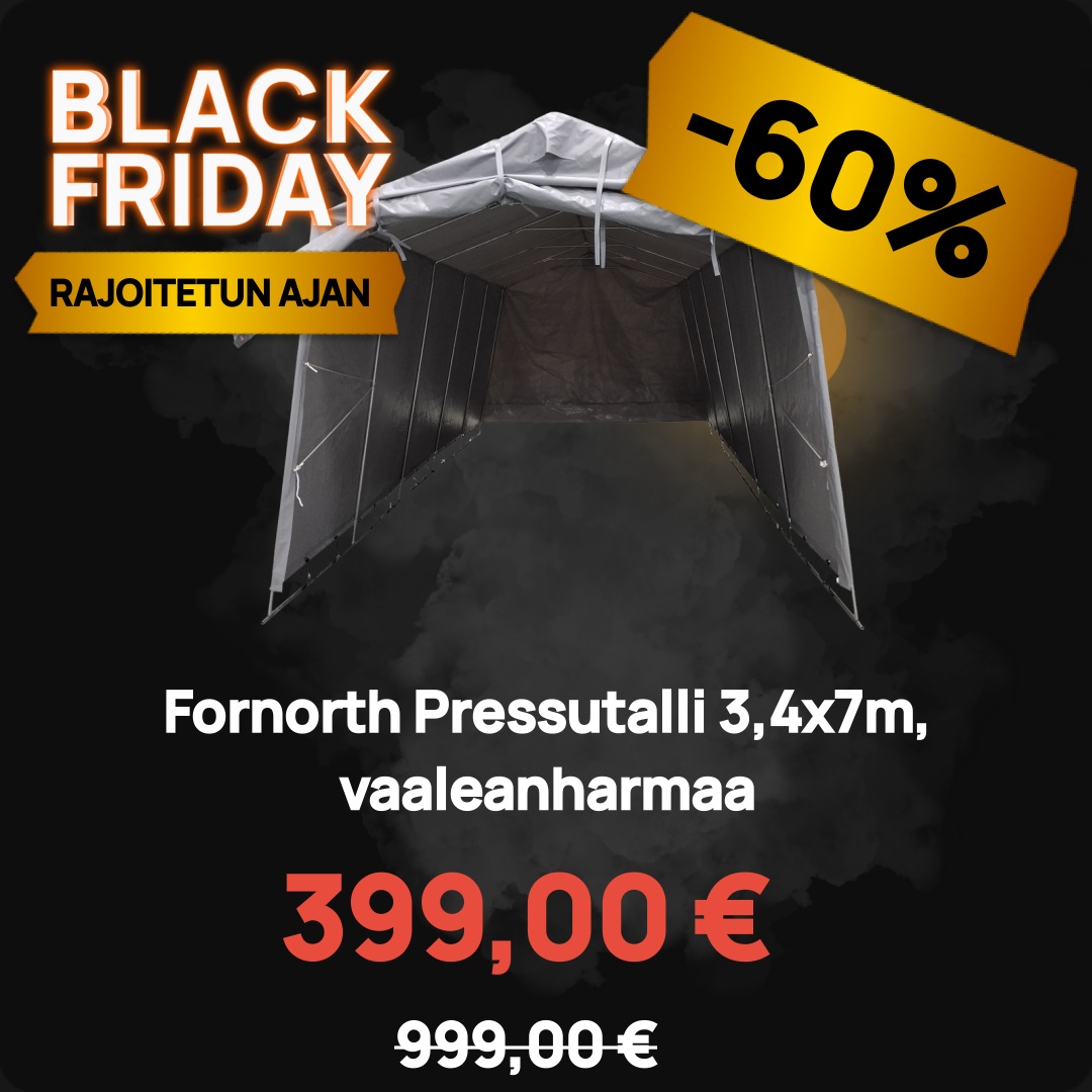 Image of Fornorth Pressutalli 3,4x7m, vaaleanharmaa