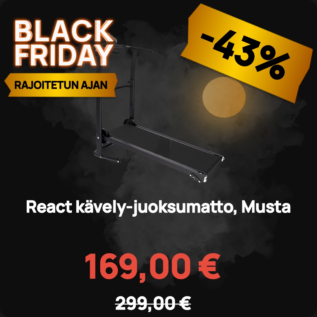 Image of React kävely-juoksumatto, Musta