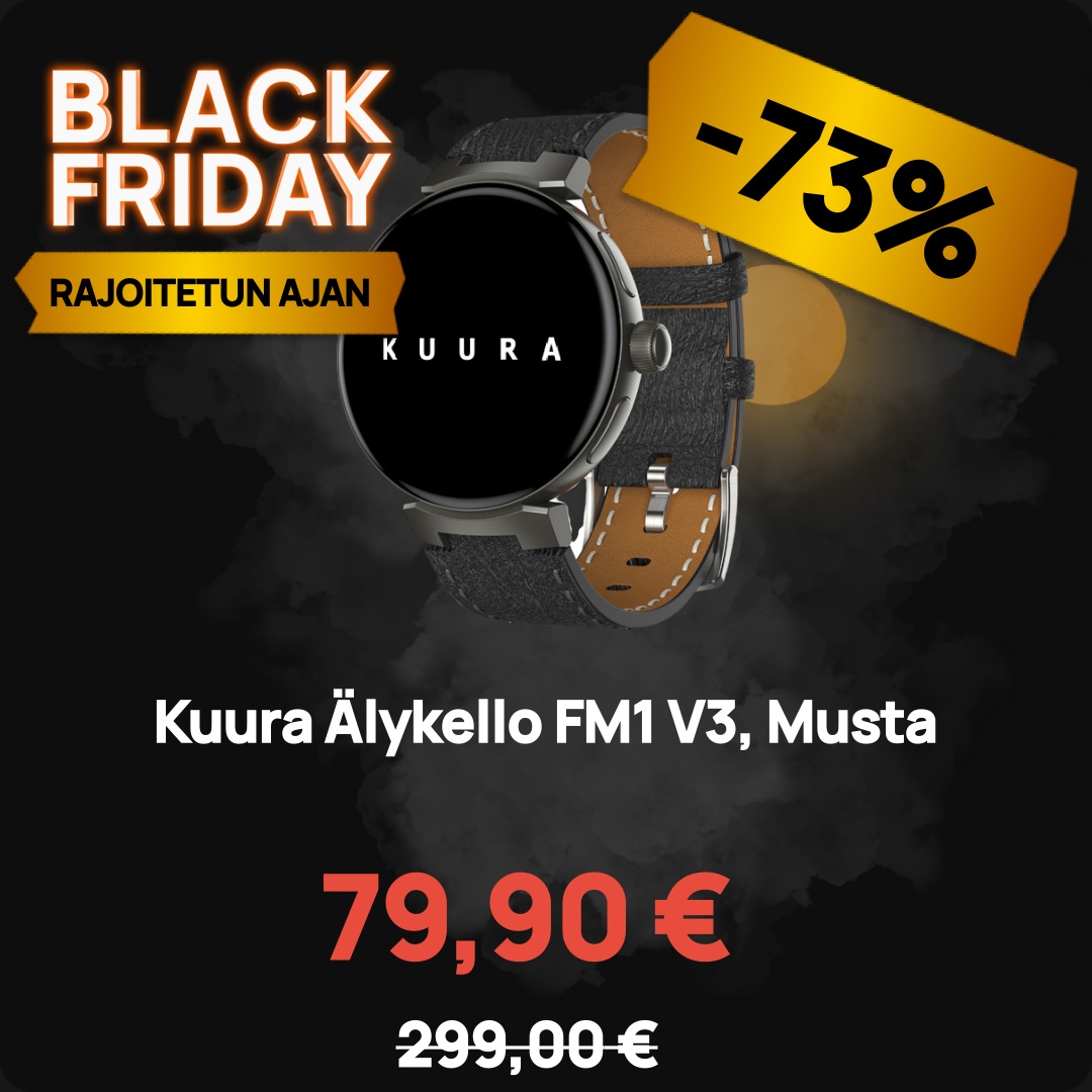 Image of Kuura Älykello FM1 V3, Musta