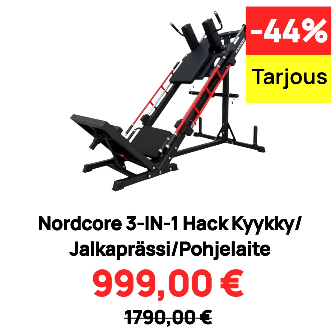 Image of Nordcore 3-IN-1 Hack Kyykky/Jalkaprässi/Pohjelaite