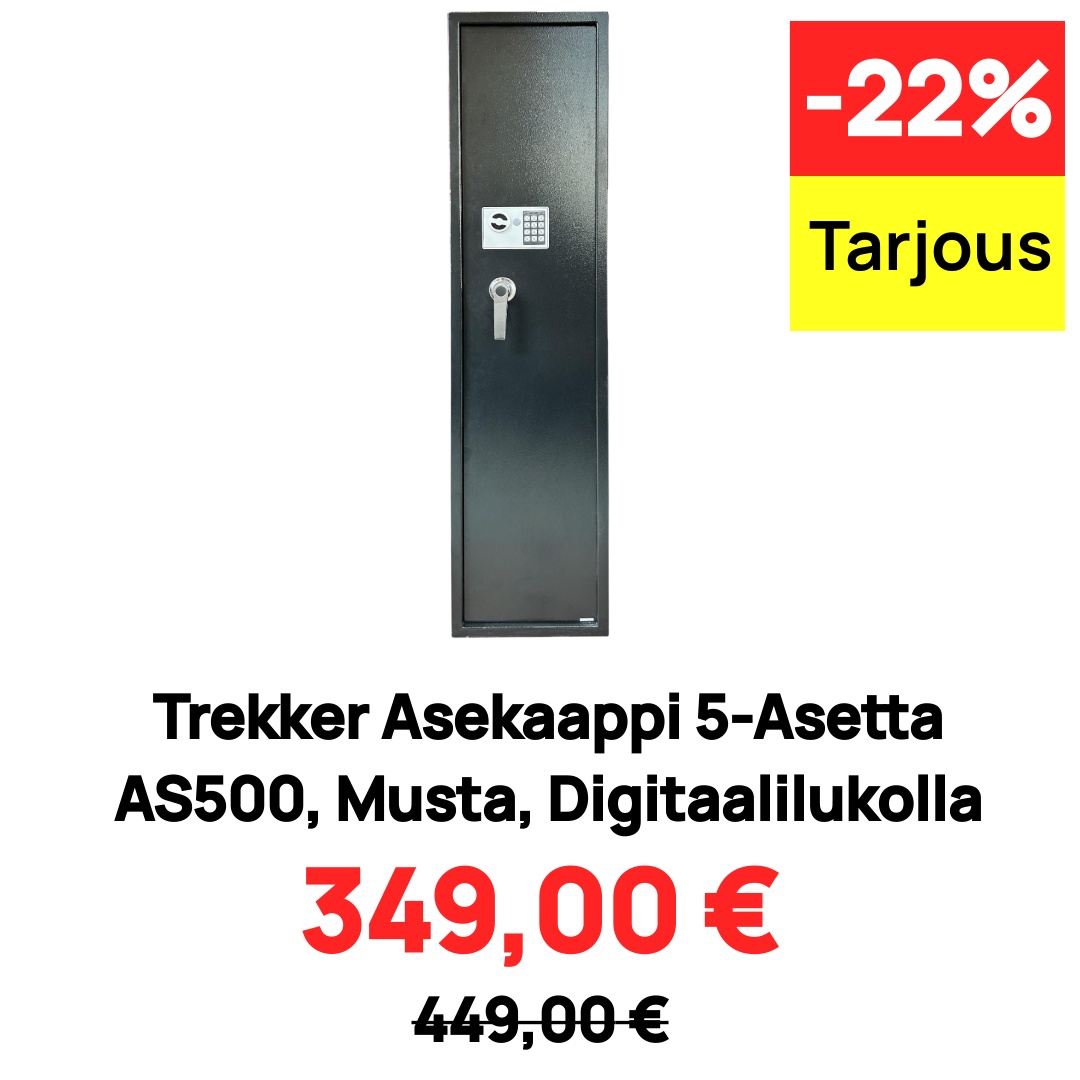 Image of Trekker Asekaappi 5-Asetta AS500, Musta, Digitaalilukolla