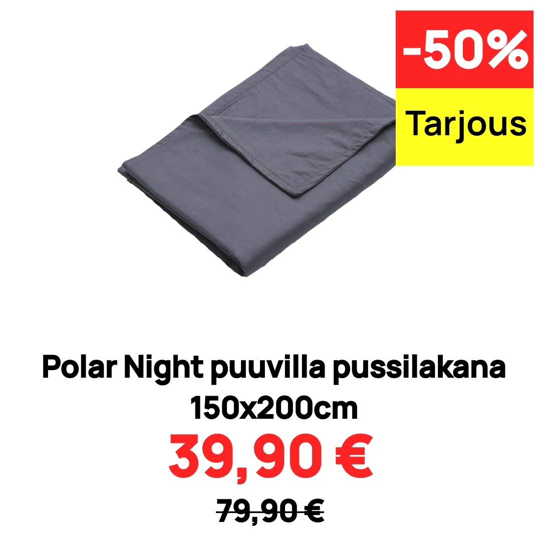 Image of Polar Night puuvilla pussilakana 150x200cm
