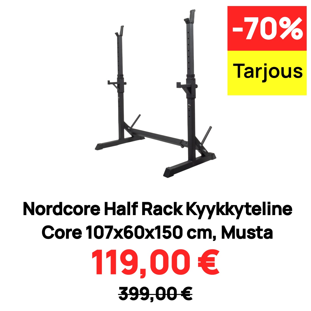 Image of Nordcore Half Rack Kyykkyteline Core 107x60x150 cm, Musta