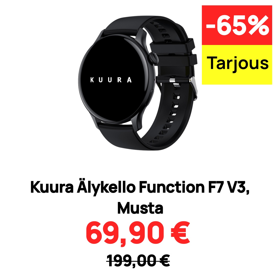 Image of Kuura Älykello Function F7 V3, Musta